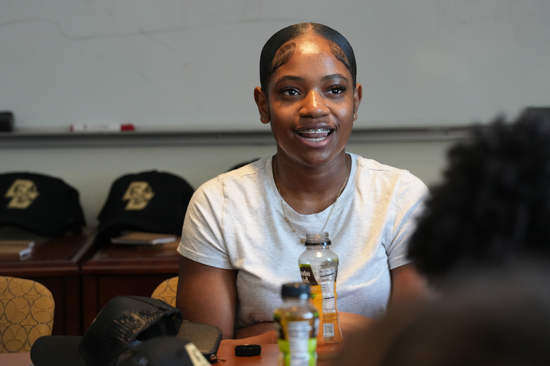Elevation Project student in conversation during the two-week Boston College residential program